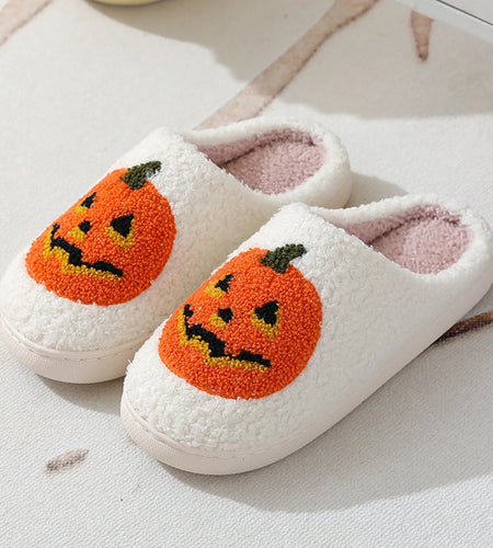 Halloween Slippers for Women Men Spooky Slides Soft Plush Fuzzy Slippers Slippers Indoor Outdoor Shoes