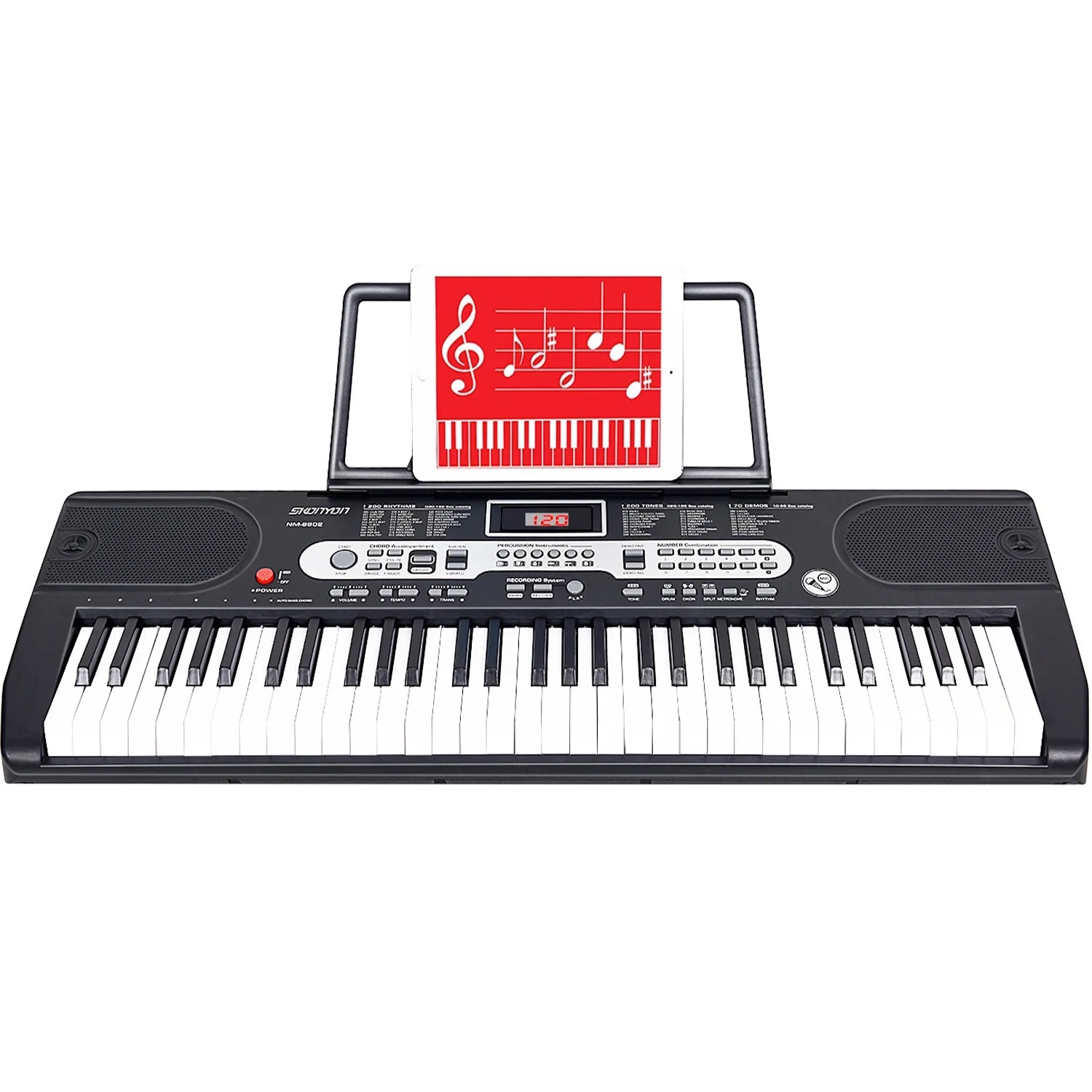 61-Key Portable Electric Keyboard Set Piano Kit with Lighted Keys