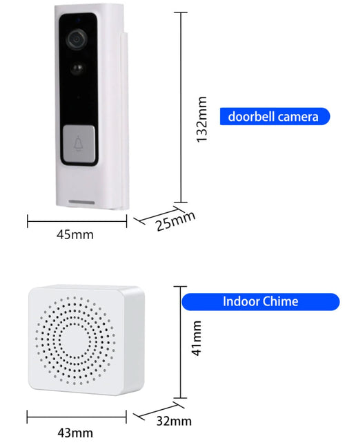 Load image into Gallery viewer, Wireless Doorbell Camera with Chime Video Ring Doorbell with Chime with Motion Detection Night Vision Ring Camera for Home
