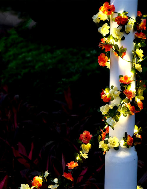 Load image into Gallery viewer, Flower Green Leaf String Lights Artificial Vine Fairy Lights Battery Powered Christmas Tree Garland Light for Weeding Home Decor
