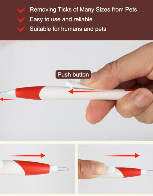 Load image into Gallery viewer, Pet Bug Catching Pen anti Dog Ticks and Fleas Flea Tick Tweezers Clip Remover Rabbit Flea Removing Ticks Hair Groom Care Tools
