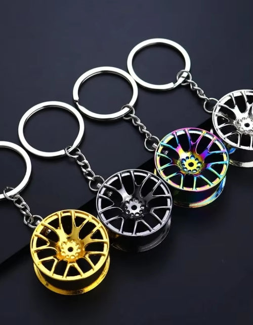 Load image into Gallery viewer, Creative Car Turbo Brake Disc Keychain Manual Transmission Lever Caliper Metal Keyring for Women Men Phone Pendant 4S Shop Gifts
