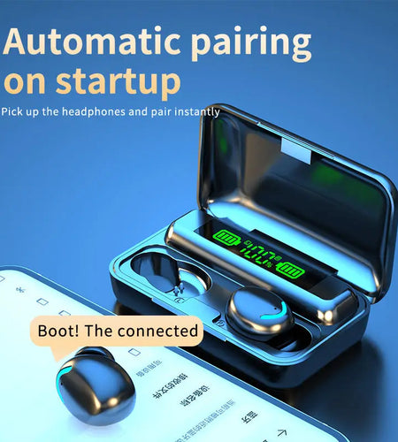 Bluetooth TWS F9-5C Wireless Earphone Sports Waterproof Earbuds 2200Mah Charging Box Headphones Headset for Smartphones