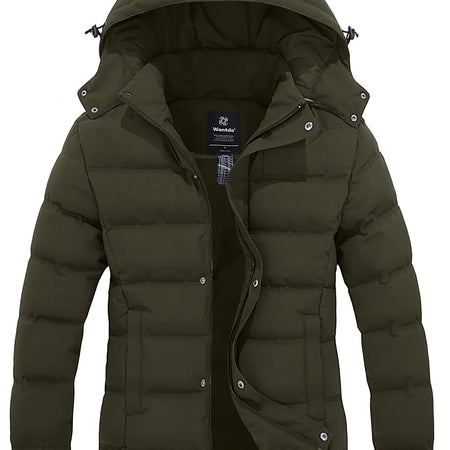 Women'S plus Size Puffer Jacket Warm Outerwear Coat Quilted Winter Jacket with Hood Brown XL