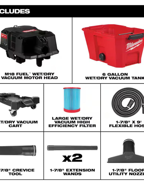 Load image into Gallery viewer, M18 FUEL 18V Lithium-Ion Cordless 7-1/4 In. Rear Handle Circular Saw W/M18 FUEL 6 Gal. Wet/Dry Vac and 8.0Ah Starter Kit
