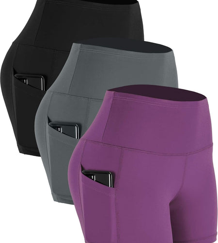 Women'S 3"/4" High Waist Spandex Running Shorts for Yoga