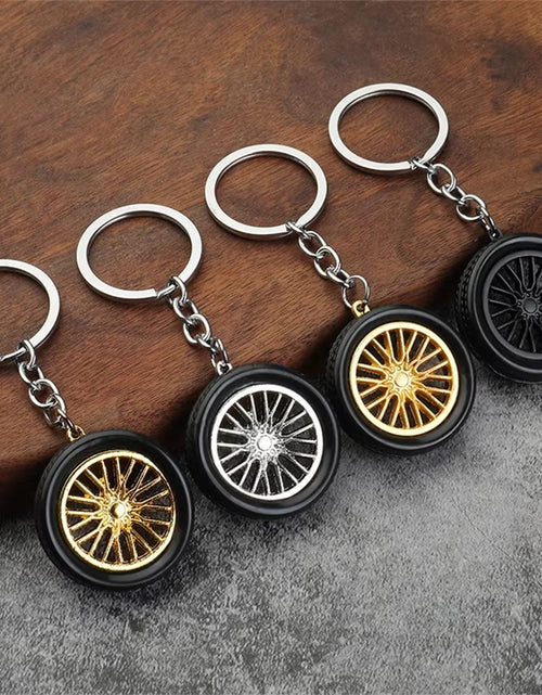 Load image into Gallery viewer, Creative Car Turbo Brake Disc Keychain Manual Transmission Lever Caliper Metal Keyring for Women Men Phone Pendant 4S Shop Gifts
