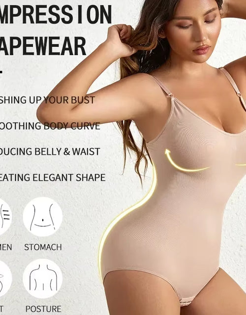 Load image into Gallery viewer, 1 Piece Solid Seamless Shaping Shapewear Bodysuit, Tummy Control Butt Lifting Slimmer Body Shaper, Women&#39;S Underwear &amp; Shapewear
