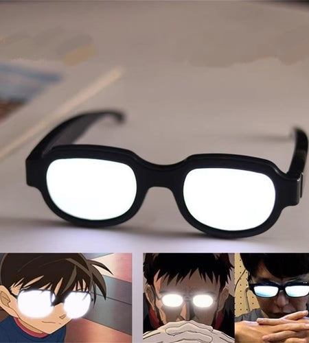 LED Technology Luminous Glasses Conan Same Funny Personality Performance Glasses Cosplay Props KTV Bar Party Decoration Gifts