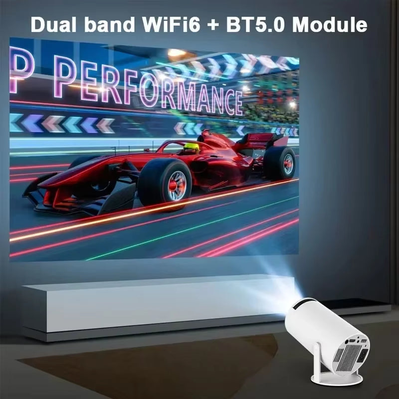 Smart Mini Projector Android 11 Wifi6 Support 4K 1080P BT5.0 Projector 1280*720P Home Cinema Portable Projector