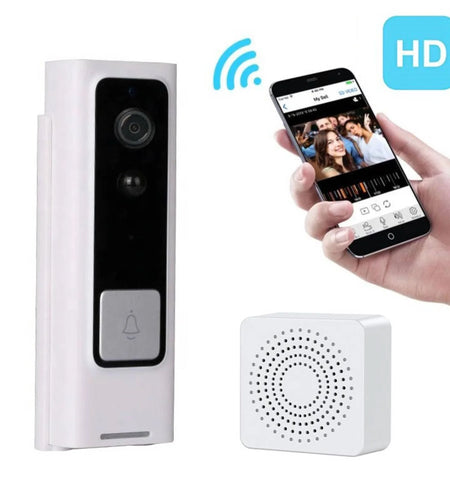 Wireless Doorbell Camera with Chime Video Ring Doorbell with Chime with Motion Detection Night Vision Ring Camera for Home