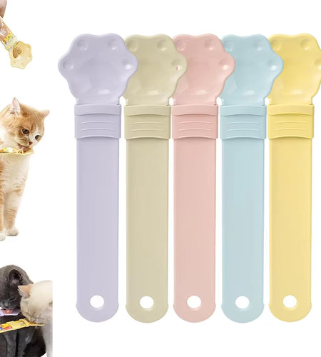 Cat Strip Squeeze Spoon Cat Strip Feeder Cat Spoon Wet Treat Squeeze Treat Spoon Cat Food Spoon Hole Pet Cat Squeeze Spoons