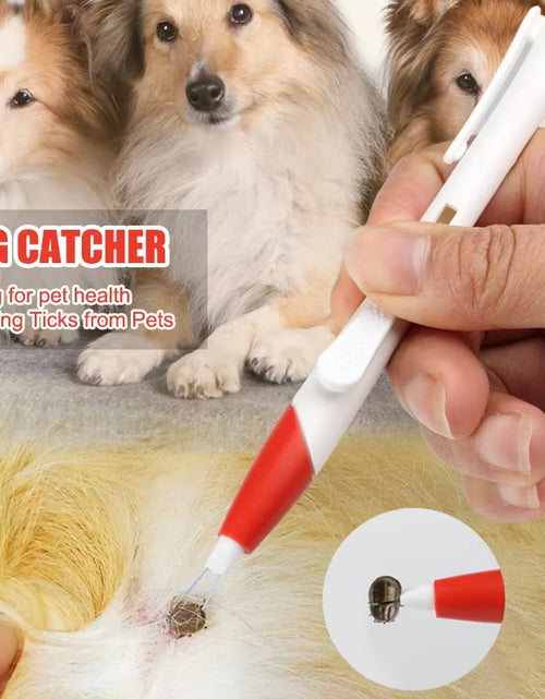 Load image into Gallery viewer, Pet Bug Catching Pen anti Dog Ticks and Fleas Flea Tick Tweezers Clip Remover Rabbit Flea Removing Ticks Hair Groom Care Tools
