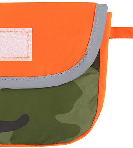 Reversible Dog Raincoat Hooded Slicker Poncho Rain Coat Jacket for Small Medium Large Dogs Camo Orange - L