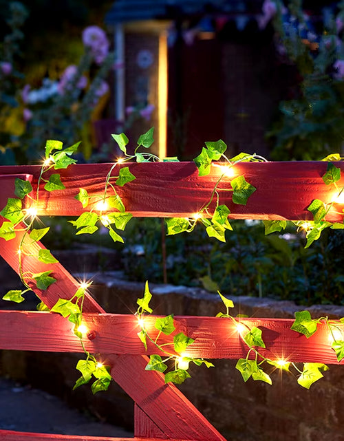 Load image into Gallery viewer, Flower Green Leaf String Lights Artificial Vine Fairy Lights Battery Powered Christmas Tree Garland Light for Weeding Home Decor
