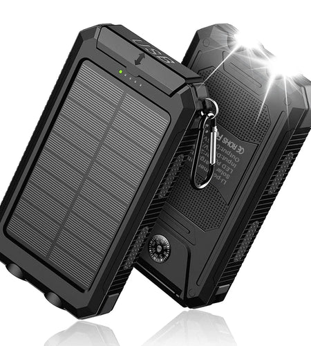 Portable Solar Charger for Iphone and Android 20000Mah Power Bank with Dual 5V USB Ports for Outdoor Camping Hiking