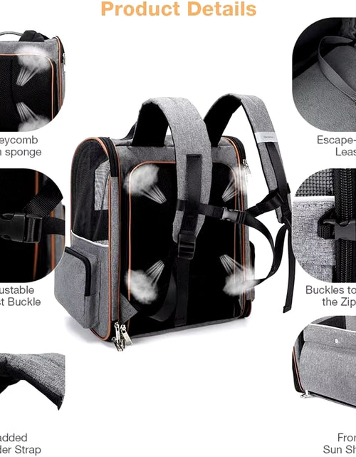 Load image into Gallery viewer, Pet Supplies Portable Breathable Double Shoulder Cat Bag, Foldable Puppy Backpack, Fashionable and Expandable Pet Bag
