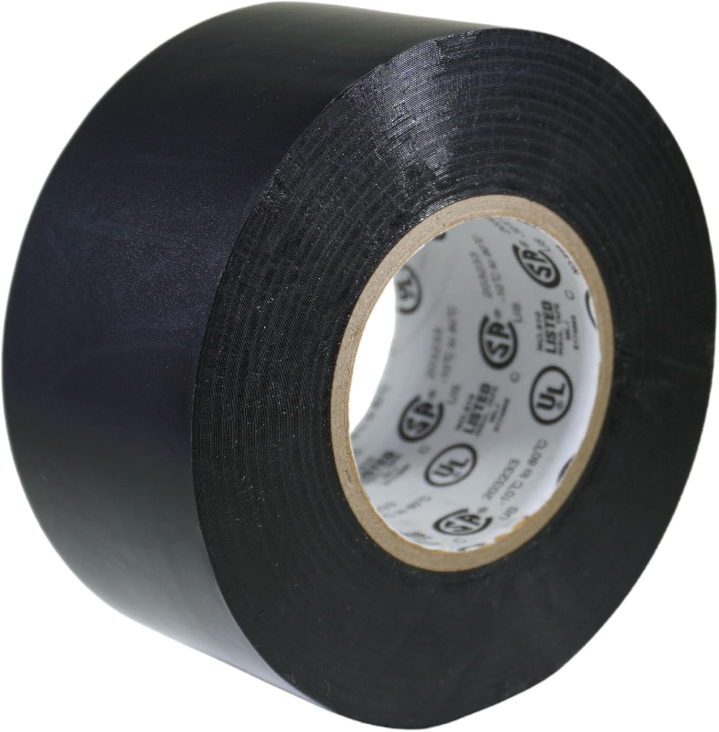 T.R.U. EL7566-AW Professional Grade Rubber Black PVC Electrical Tape, Rated up to 600 Volts and 176 F - UL/CSA/CE Listed Synthetic: 1.5 In. X 66 Ft. (8 Mil)