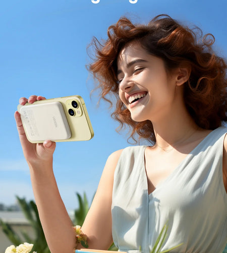 5000Mah Magnetic Power Bank, 7.5W/15W Fast Wireless Portable Charger, Battery Pack for Iphone