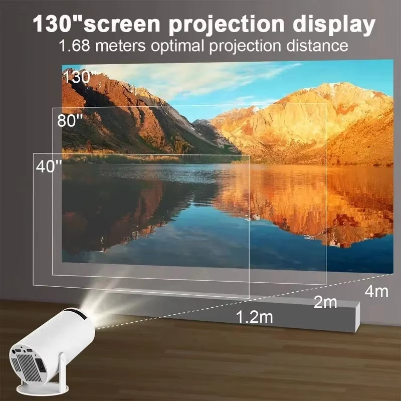 Smart Mini Projector Android 11 Wifi6 Support 4K 1080P BT5.0 Projector 1280*720P Home Cinema Portable Projector