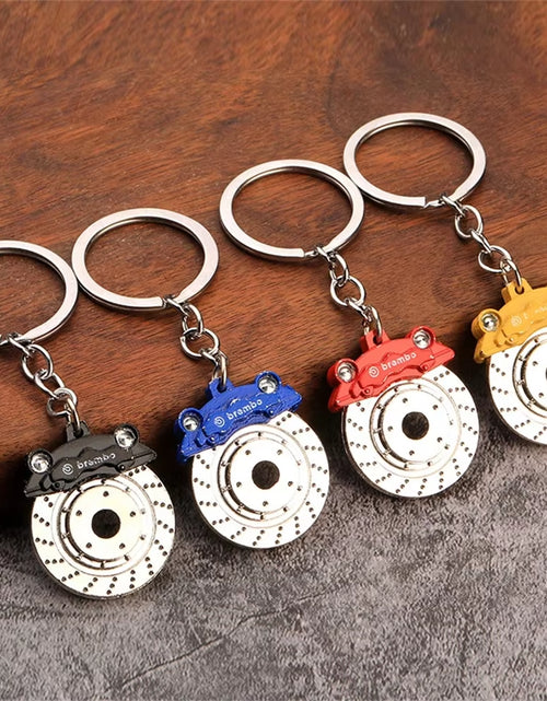 Load image into Gallery viewer, Creative Car Turbo Brake Disc Keychain Manual Transmission Lever Caliper Metal Keyring for Women Men Phone Pendant 4S Shop Gifts
