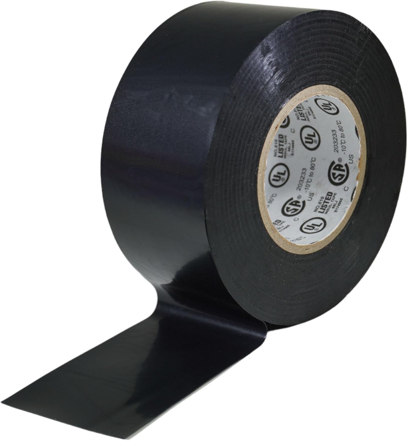 T.R.U. EL7566-AW Professional Grade Rubber Black PVC Electrical Tape, Rated up to 600 Volts and 176 F - UL/CSA/CE Listed Synthetic: 1.5 In. X 66 Ft. (8 Mil)