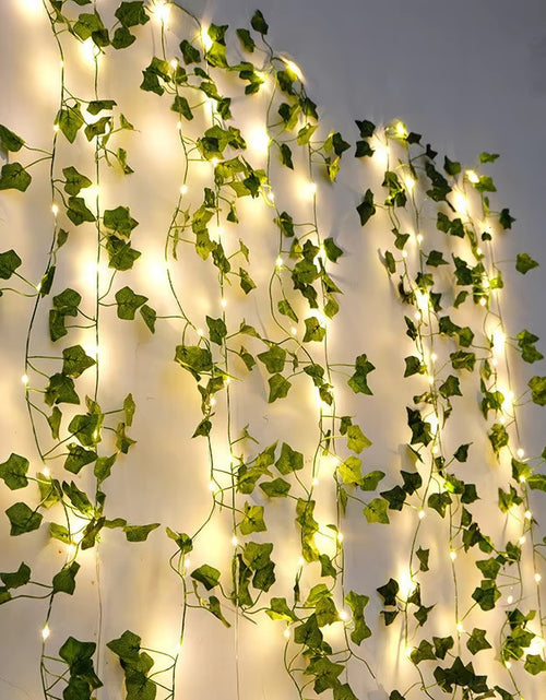 Load image into Gallery viewer, Flower Green Leaf String Lights Artificial Vine Fairy Lights Battery Powered Christmas Tree Garland Light for Weeding Home Decor
