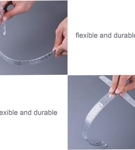 12 Inch/ 30 Cm T-Square Ruler Plastic Transparent T-Ruler for Drafting and General Layout Work (4)