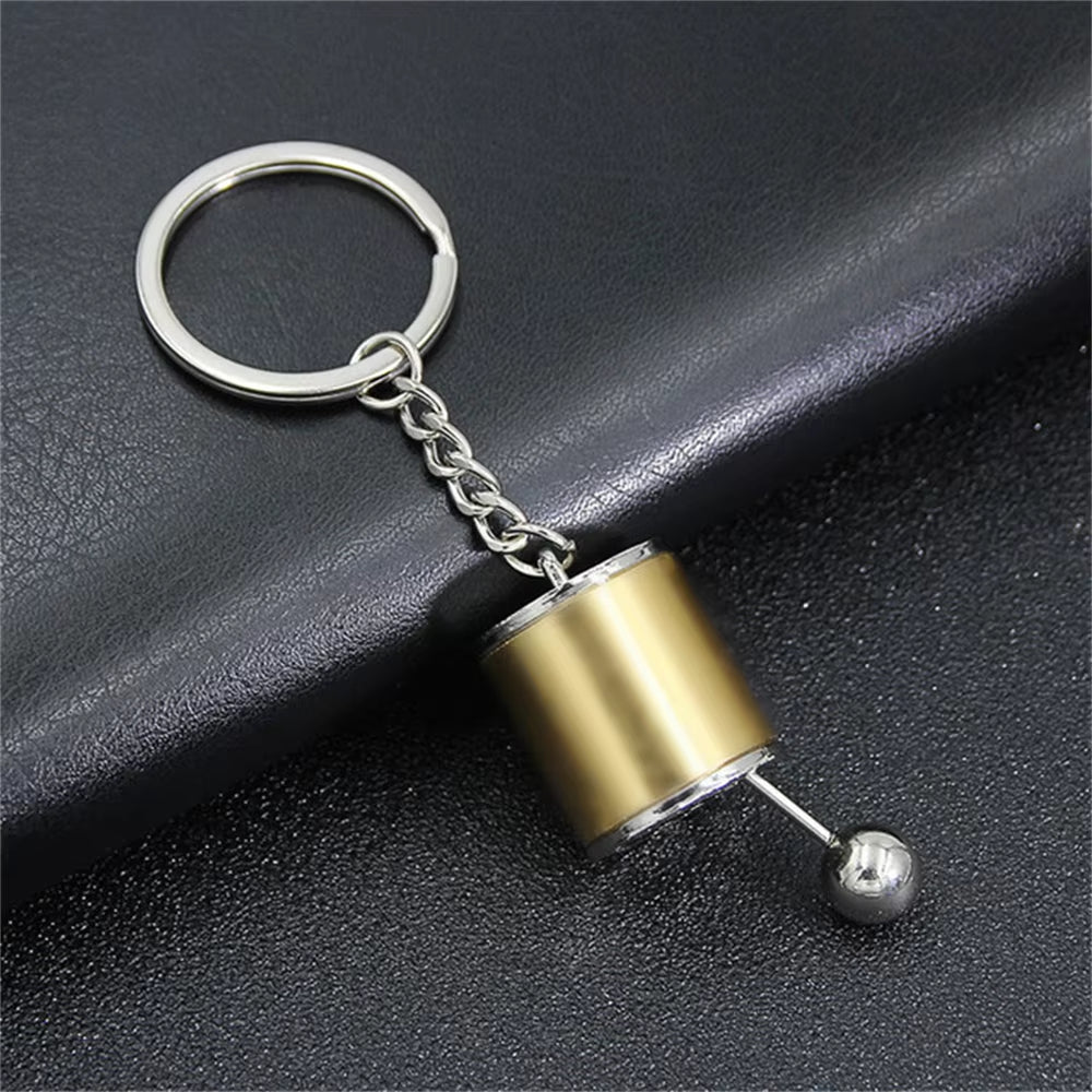 Creative Car Turbo Brake Disc Keychain Manual Transmission Lever Caliper Metal Keyring for Women Men Phone Pendant 4S Shop Gifts