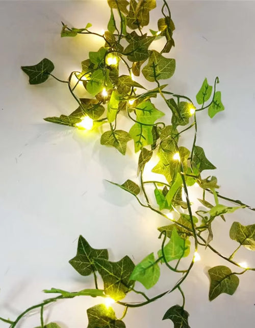 Load image into Gallery viewer, Flower Green Leaf String Lights Artificial Vine Fairy Lights Battery Powered Christmas Tree Garland Light for Weeding Home Decor
