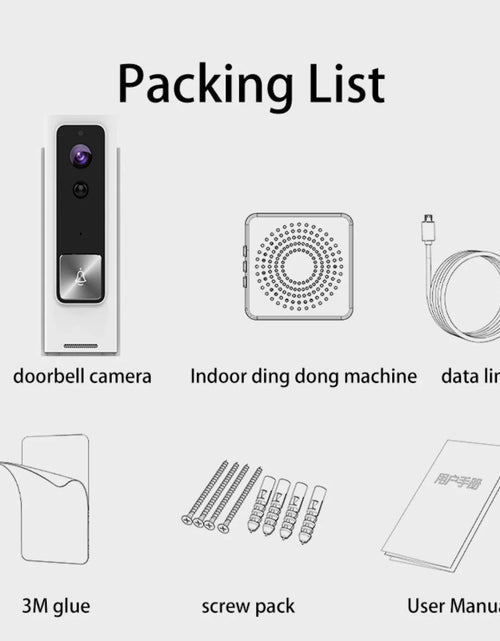 Load image into Gallery viewer, Wireless Doorbell Camera with Chime Video Ring Doorbell with Chime with Motion Detection Night Vision Ring Camera for Home
