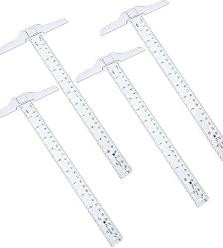 12 Inch/ 30 Cm T-Square Ruler Plastic Transparent T-Ruler for Drafting and General Layout Work (4)