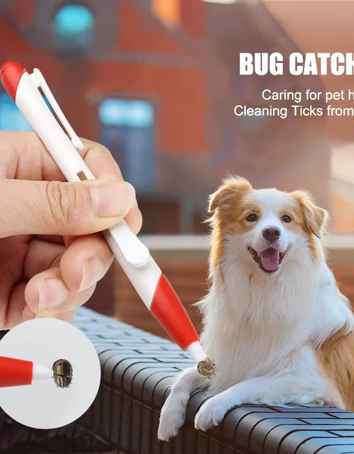 Load image into Gallery viewer, Pet Bug Catching Pen anti Dog Ticks and Fleas Flea Tick Tweezers Clip Remover Rabbit Flea Removing Ticks Hair Groom Care Tools
