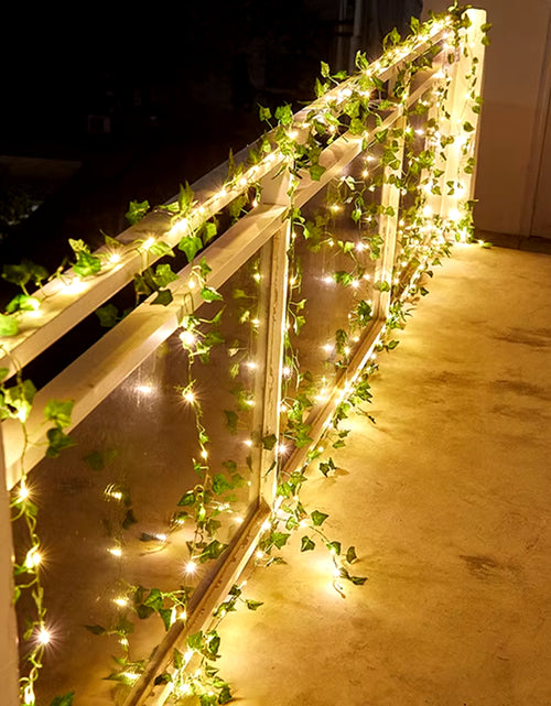 Load image into Gallery viewer, Flower Green Leaf String Lights Artificial Vine Fairy Lights Battery Powered Christmas Tree Garland Light for Weeding Home Decor
