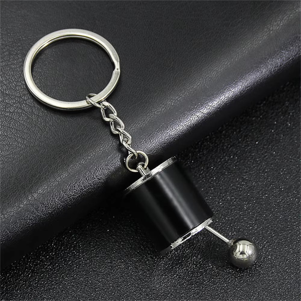 Creative Car Turbo Brake Disc Keychain Manual Transmission Lever Caliper Metal Keyring for Women Men Phone Pendant 4S Shop Gifts